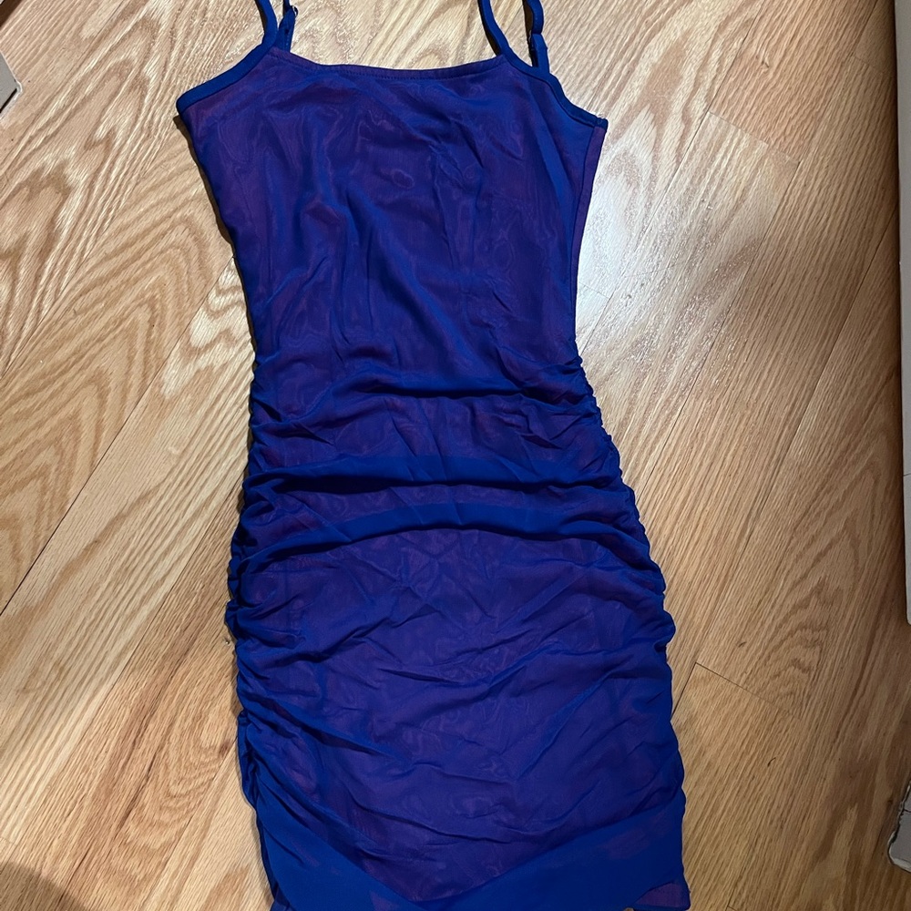 Katie J NYC Vibrant Royal Blue Mini Dress